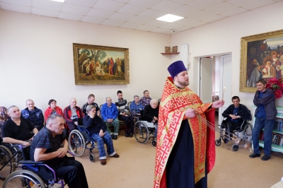 Пасхальное богослужение в Касимовском специальном доме-интернат для престарелых и инвалидов